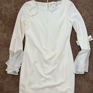 Brand new White elegant long sleeve dress